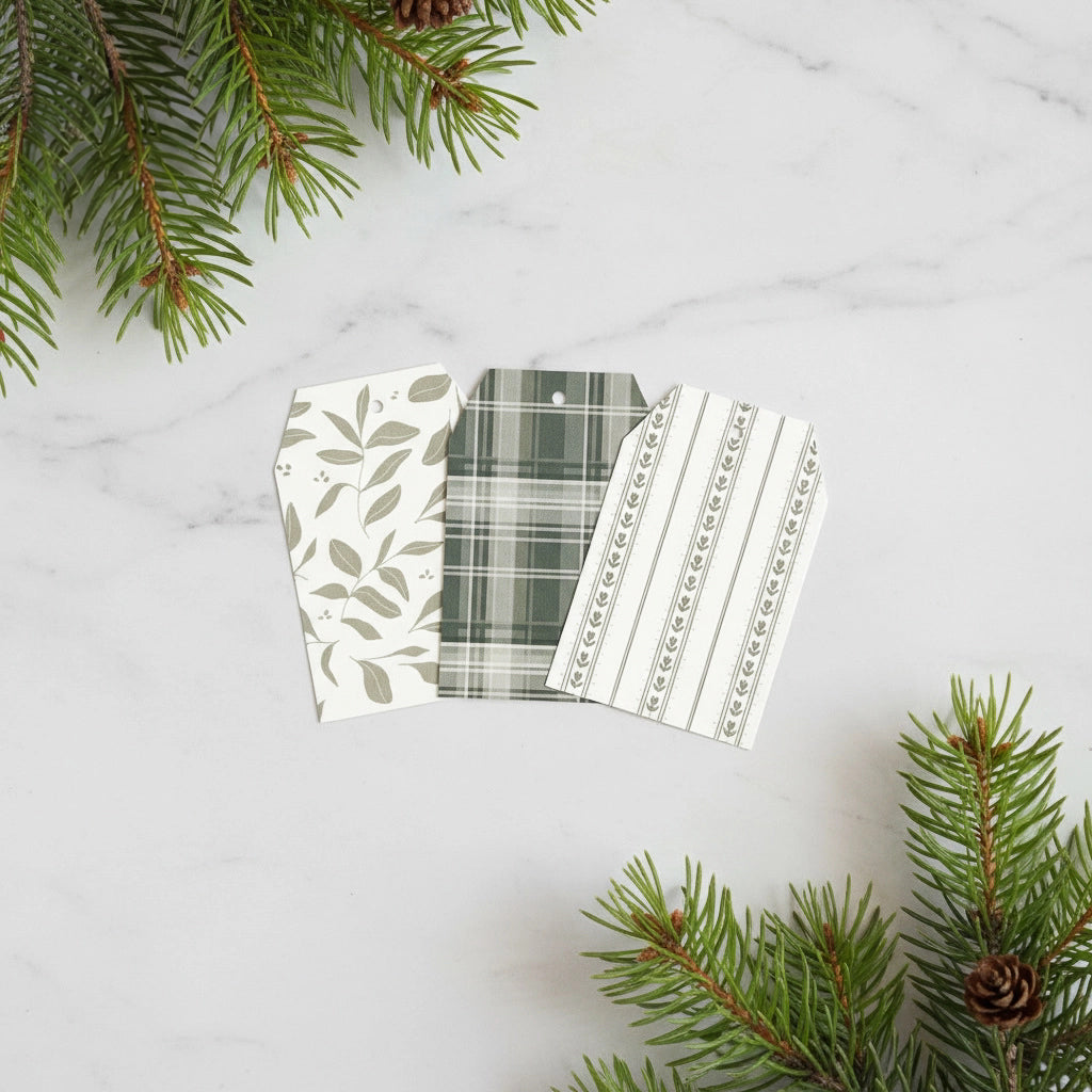 Evergreen Patterns Gift Tag Pack