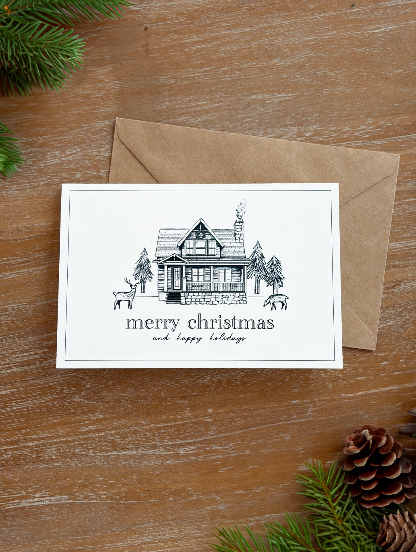 Cozy Cabin Christmas Card