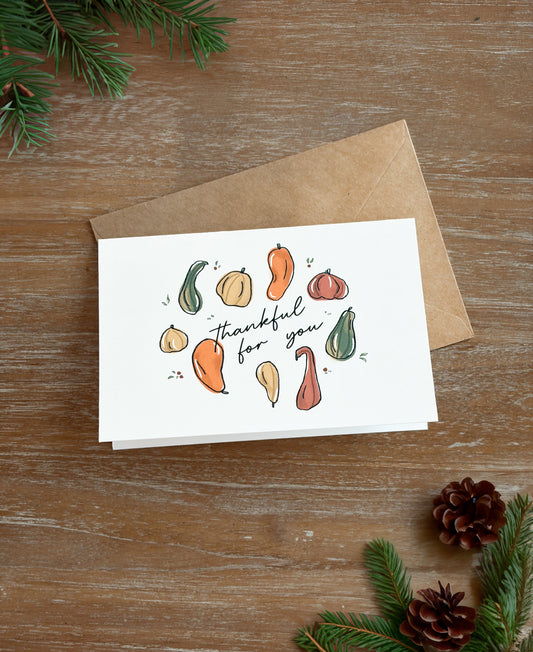 Thankful For You Holiday Card